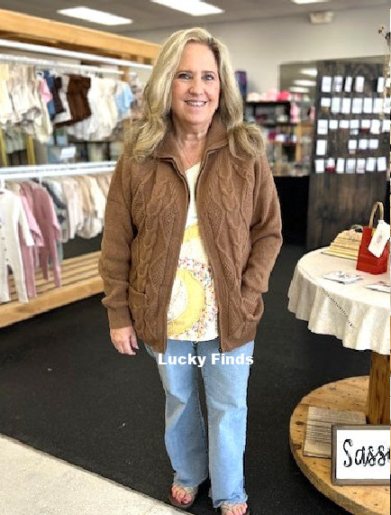 Weekend Zipped Sweater Top W239