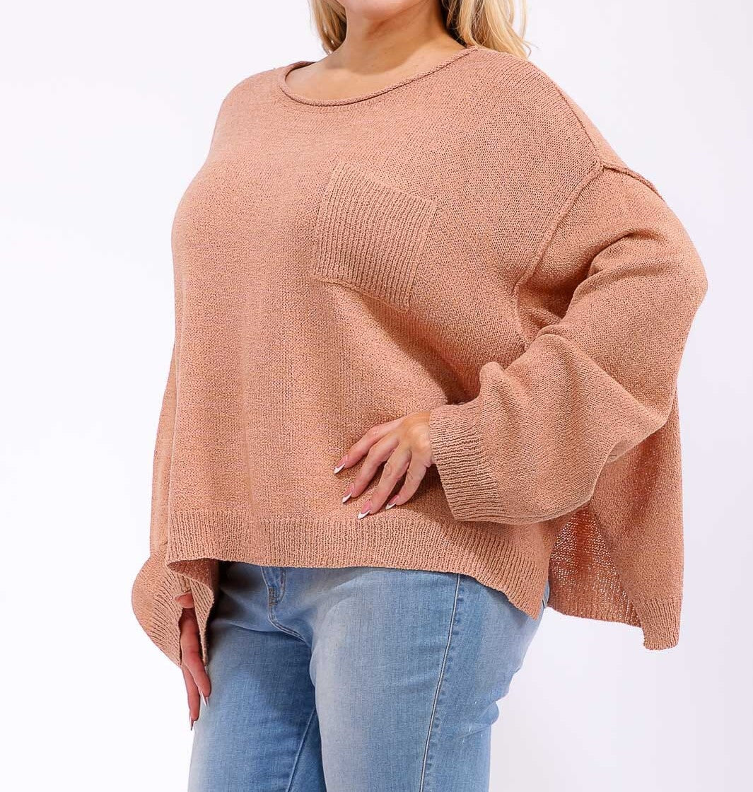 Serene Curvy Sweater Top W252