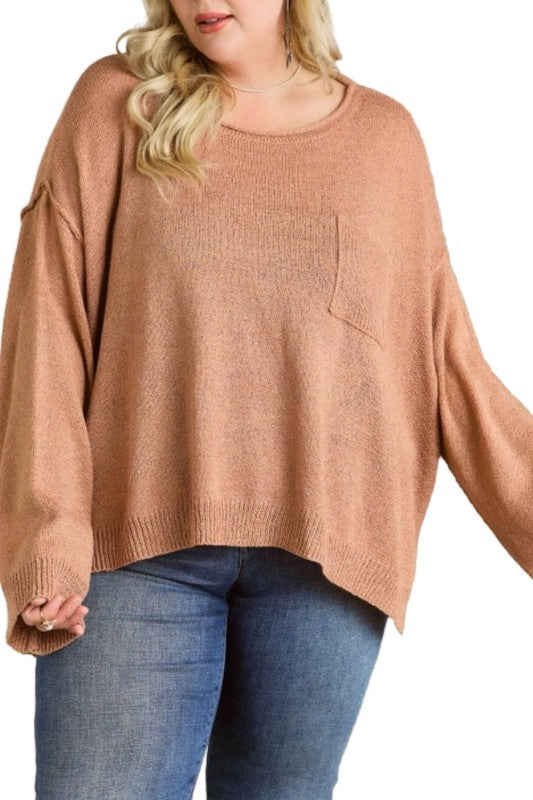 Serene Curvy Sweater Top W252