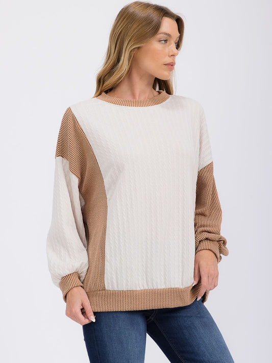 Falling for Colorblock Top W253