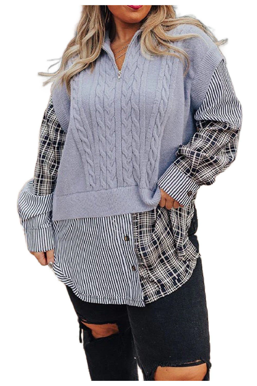 Eye-Catching Curvy Top W266