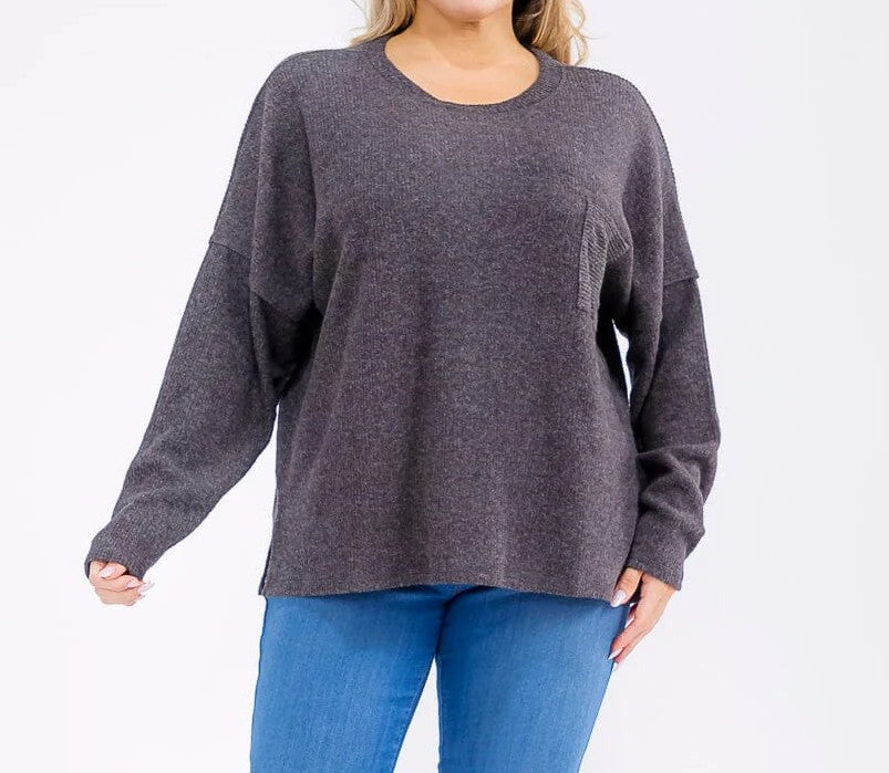 Autumn Spice Curvy Top W272