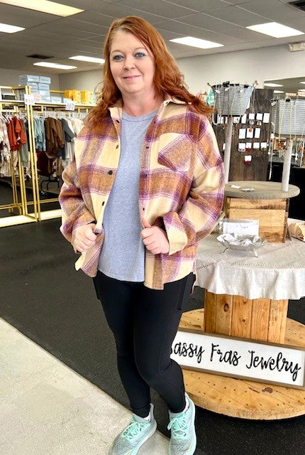 Love of Plaid Shacket W482
