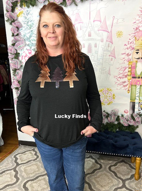 Fun Curvy Sequin Top W290