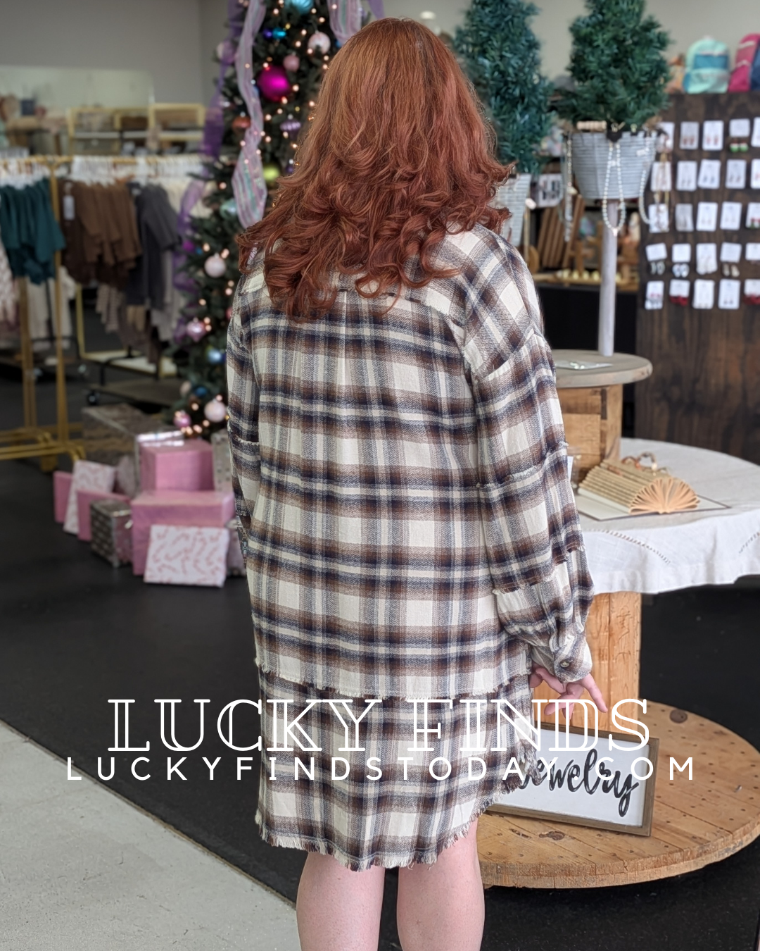 It's Mine Curvy Plaid Dress W295