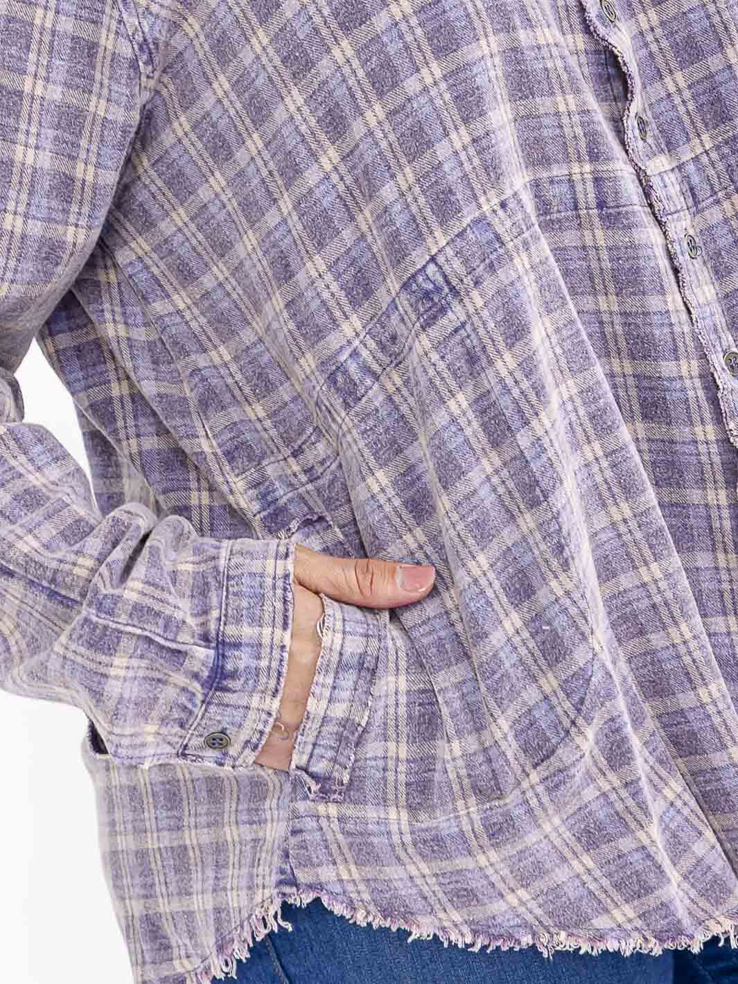 Memory Lane Curvy Plaid Top W296