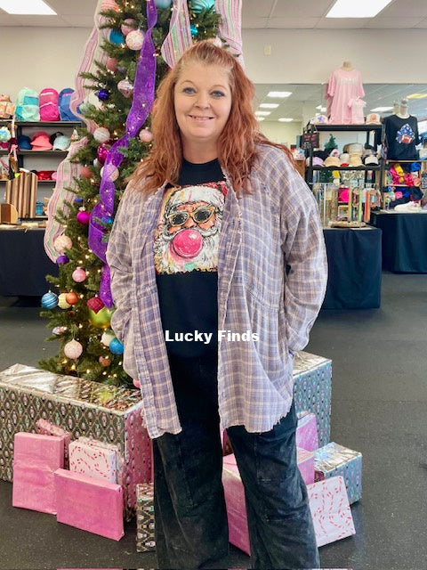 Memory Lane Curvy Plaid Top W296