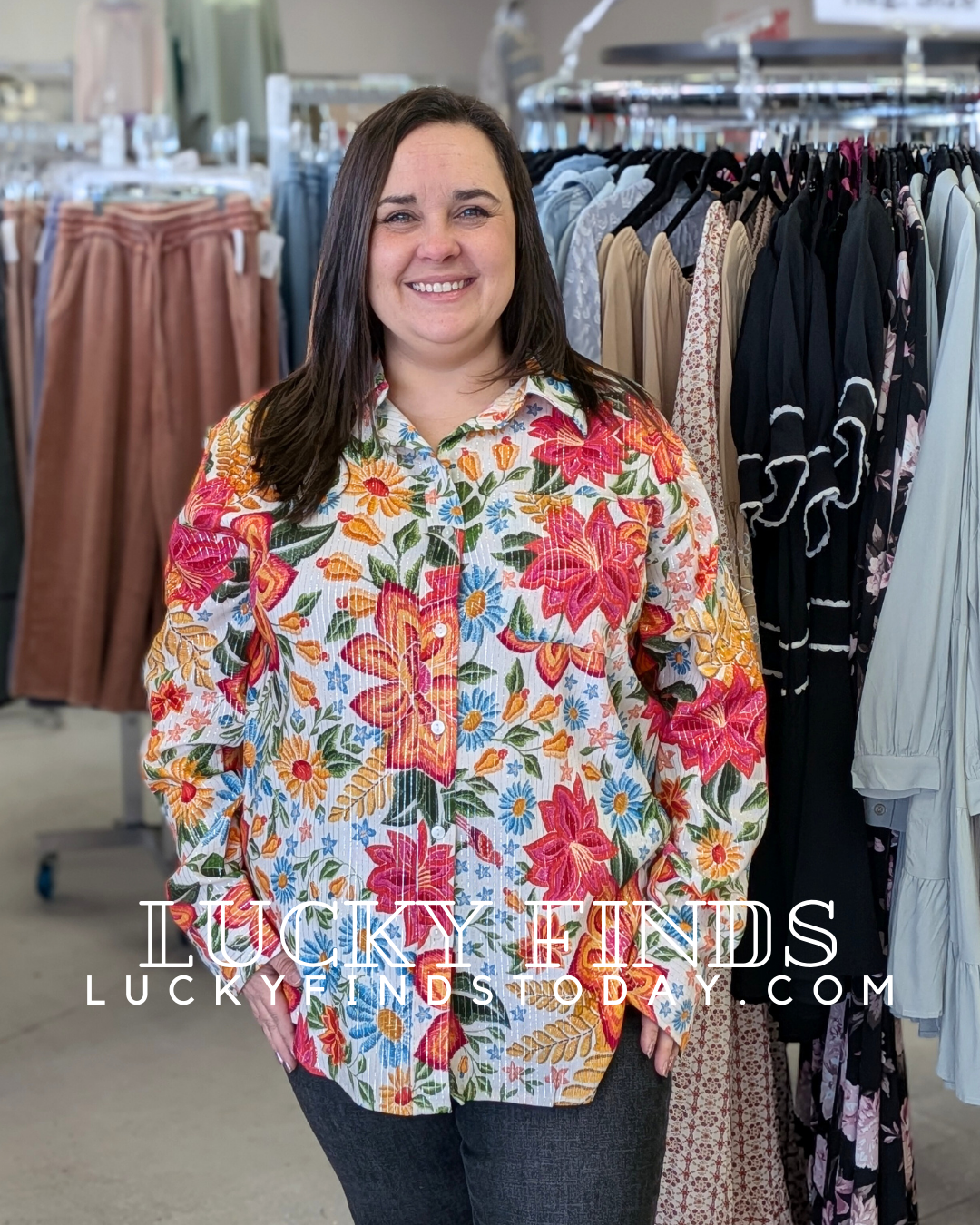 Fancy Paradise Floral Top W305