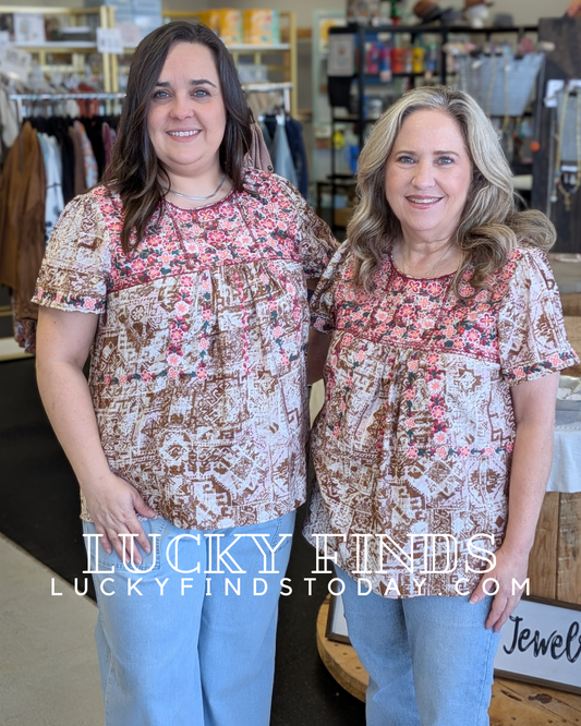 Fancy Embroidery Top W310