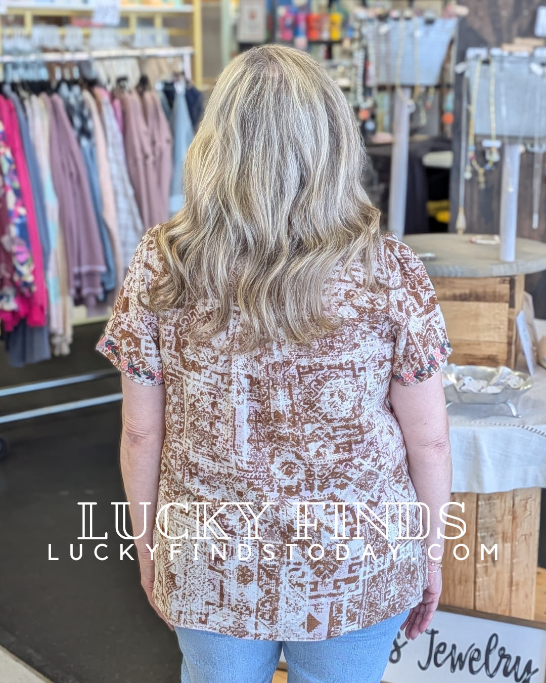 Fancy Embroidery Top W310