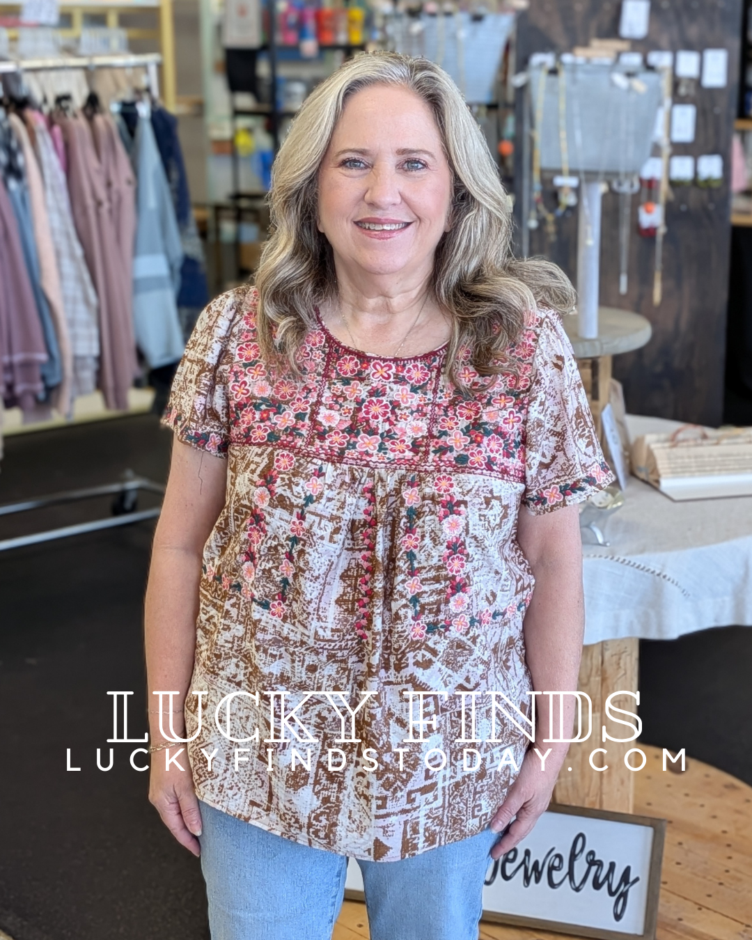 Fancy Embroidery Top W310