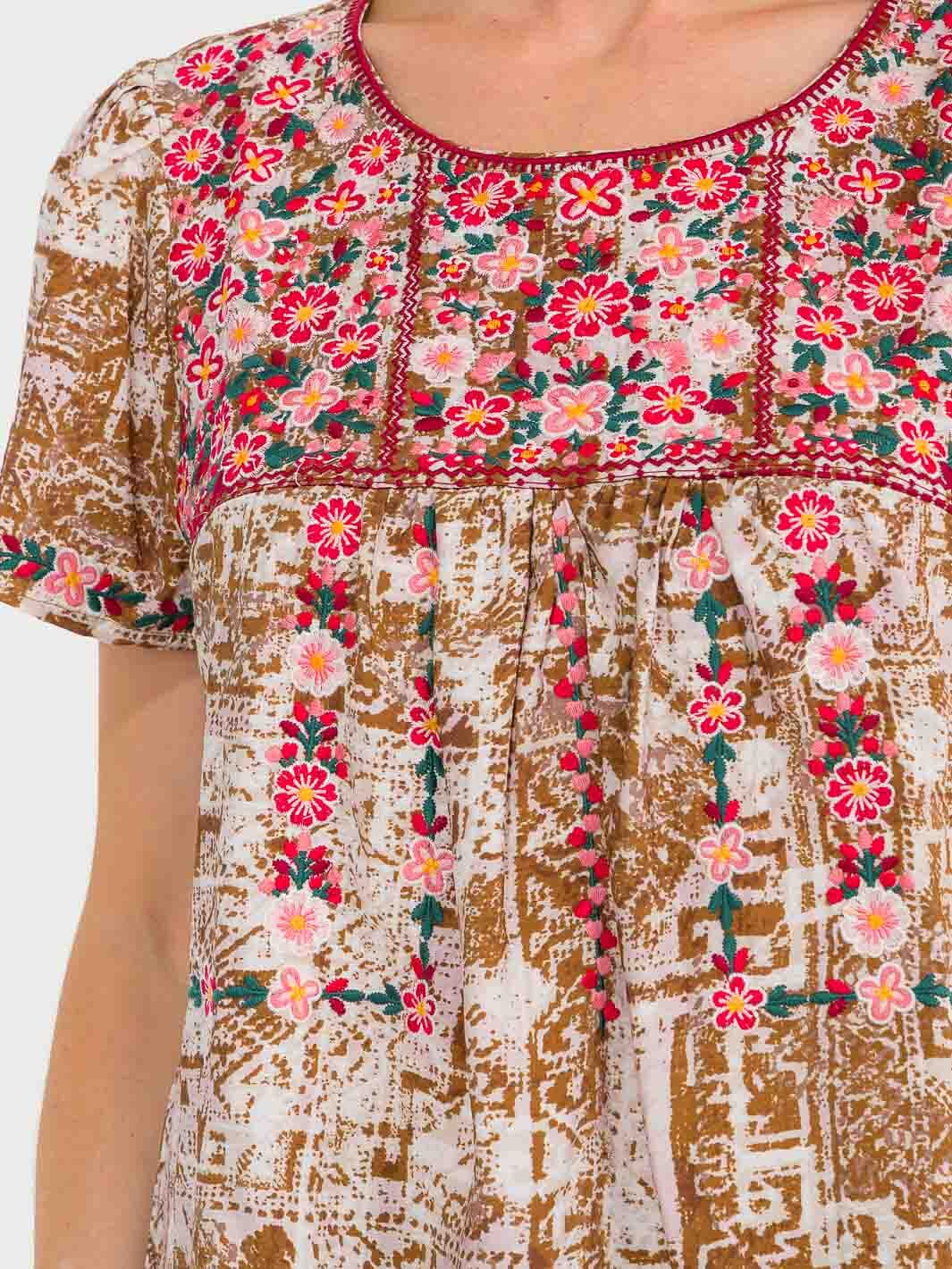 Fancy Embroidery Top W310