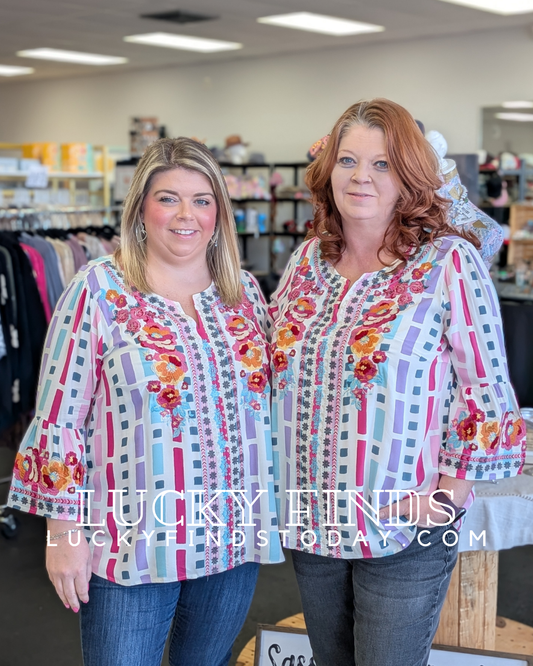 All About Embroidery Curvy Top W315