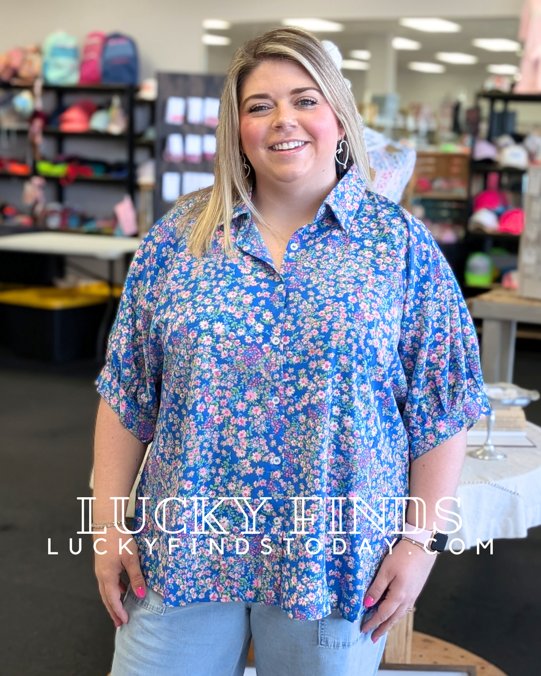 Blooming Garden Curvy Top W316