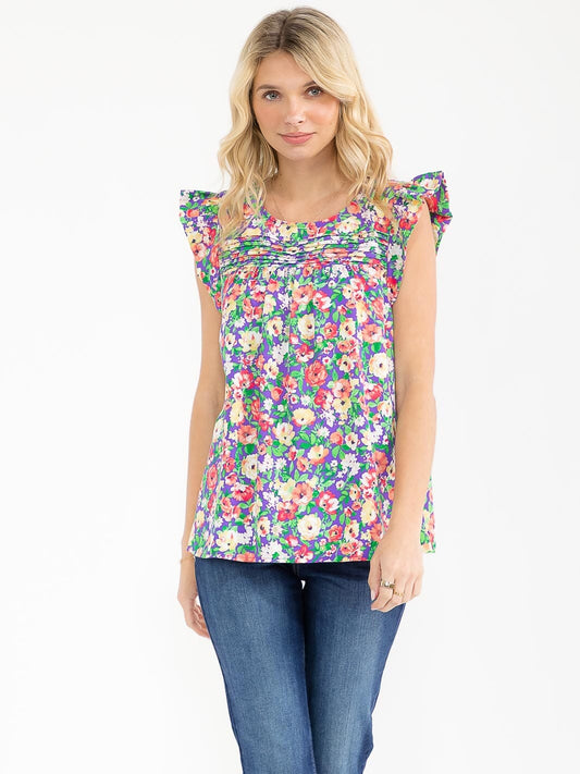 Garden Time Floral Top W317