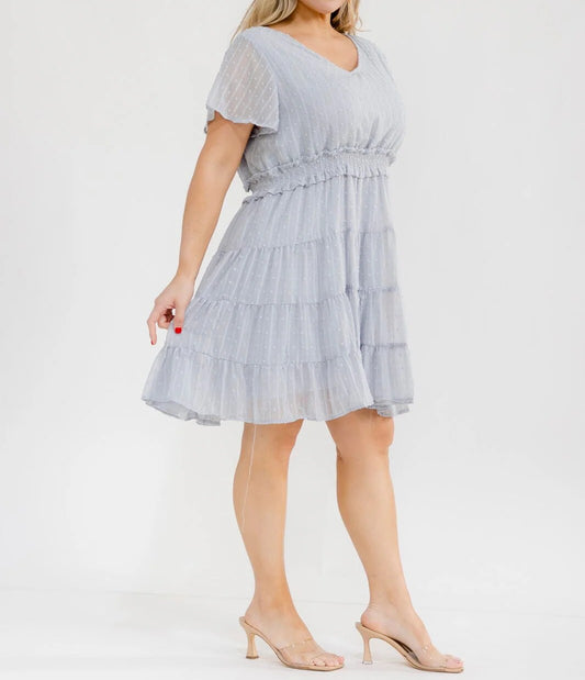 Trendy Curvy Textured Dress W337