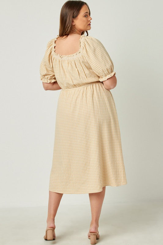 Curvy Girl Plaid Maxi Dress W340