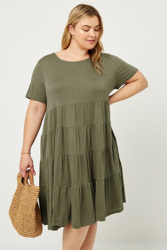 Florence Curvy Midi Swing Dress W341