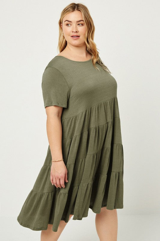 Florence Curvy Midi Swing Dress W341