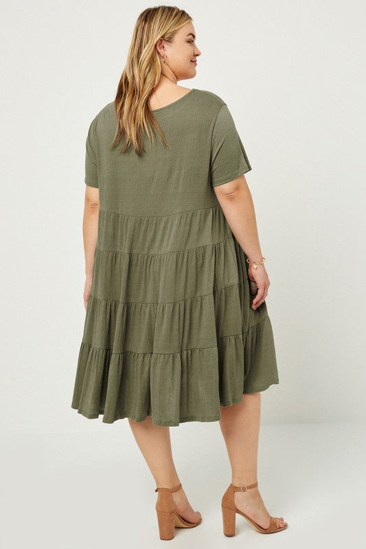 Florence Curvy Midi Swing Dress W341