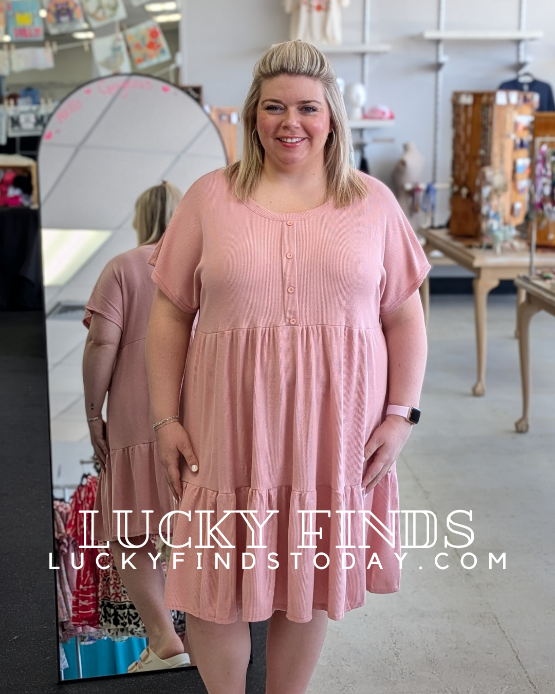 Jordan's Curvy Babydoll Tiered Dress W343