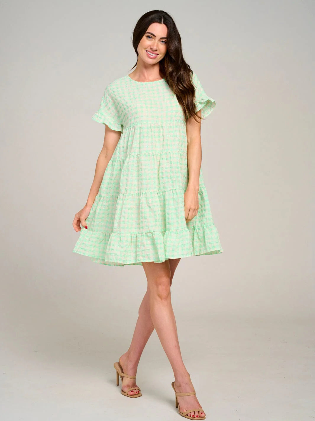 Craving Babydoll Plaid Dress W346