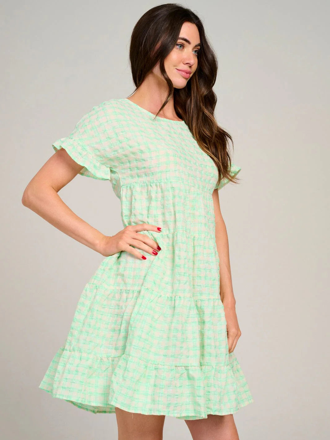 Craving Babydoll Plaid Dress W346