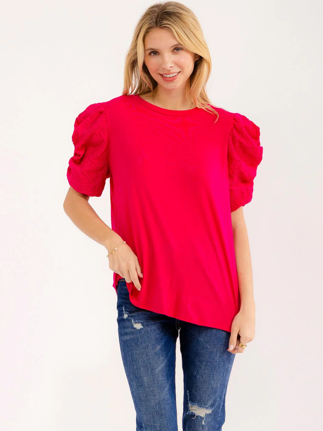 Fancy Puff Sleeve Top W347