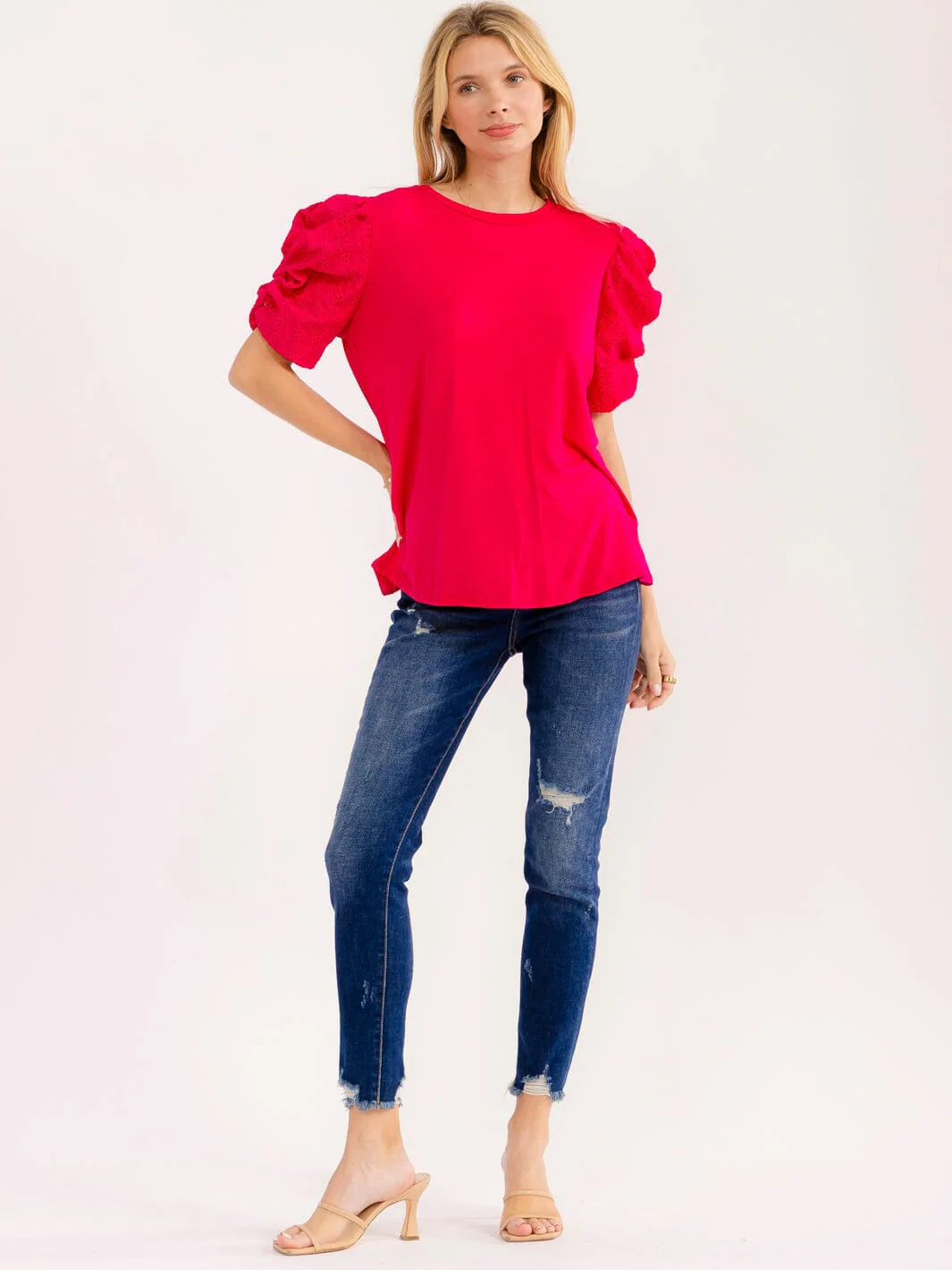 Fancy Puff Sleeve Top W347