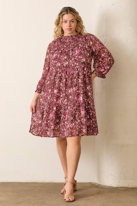 Floral Frenzy Curvy Dress W360