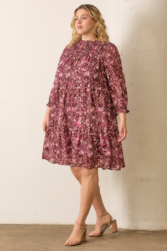 Floral Frenzy Curvy Dress W360
