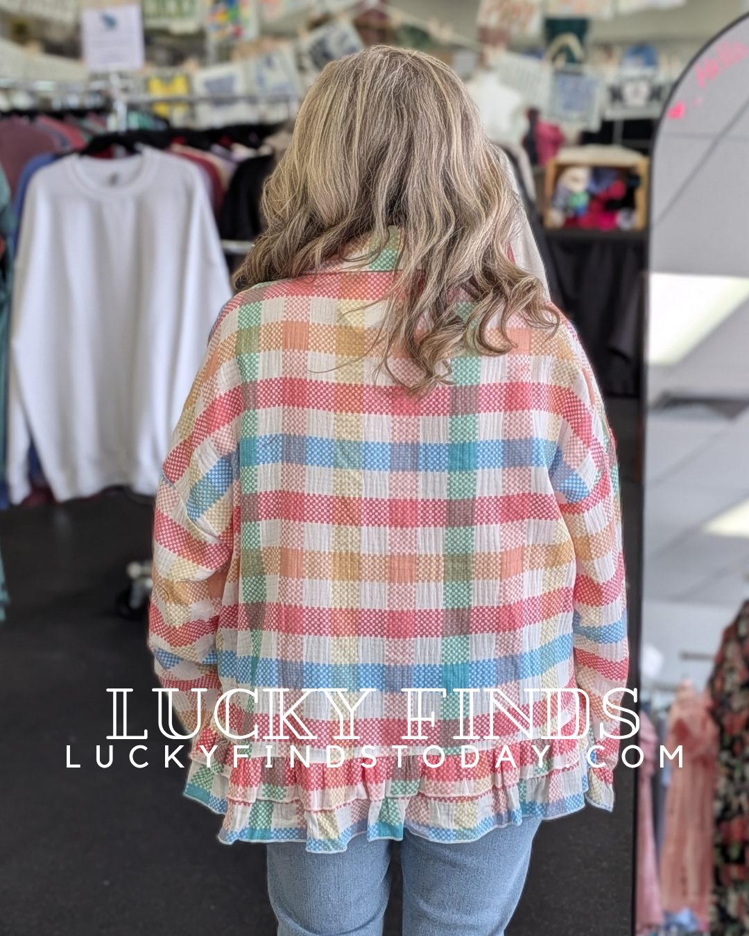 Fancy Ruffle Hem Top W368
