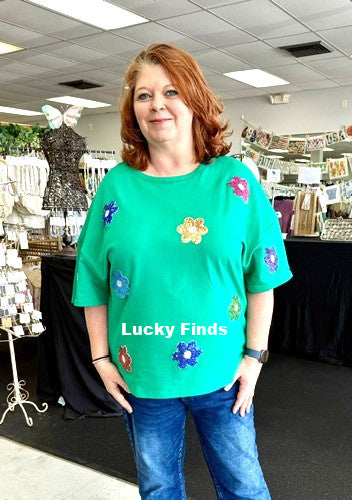 Tracy's Fav Sequin Tee W416