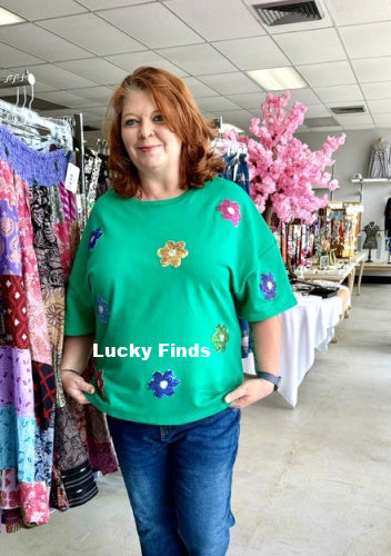 Tracy's Fav Sequin Tee W416