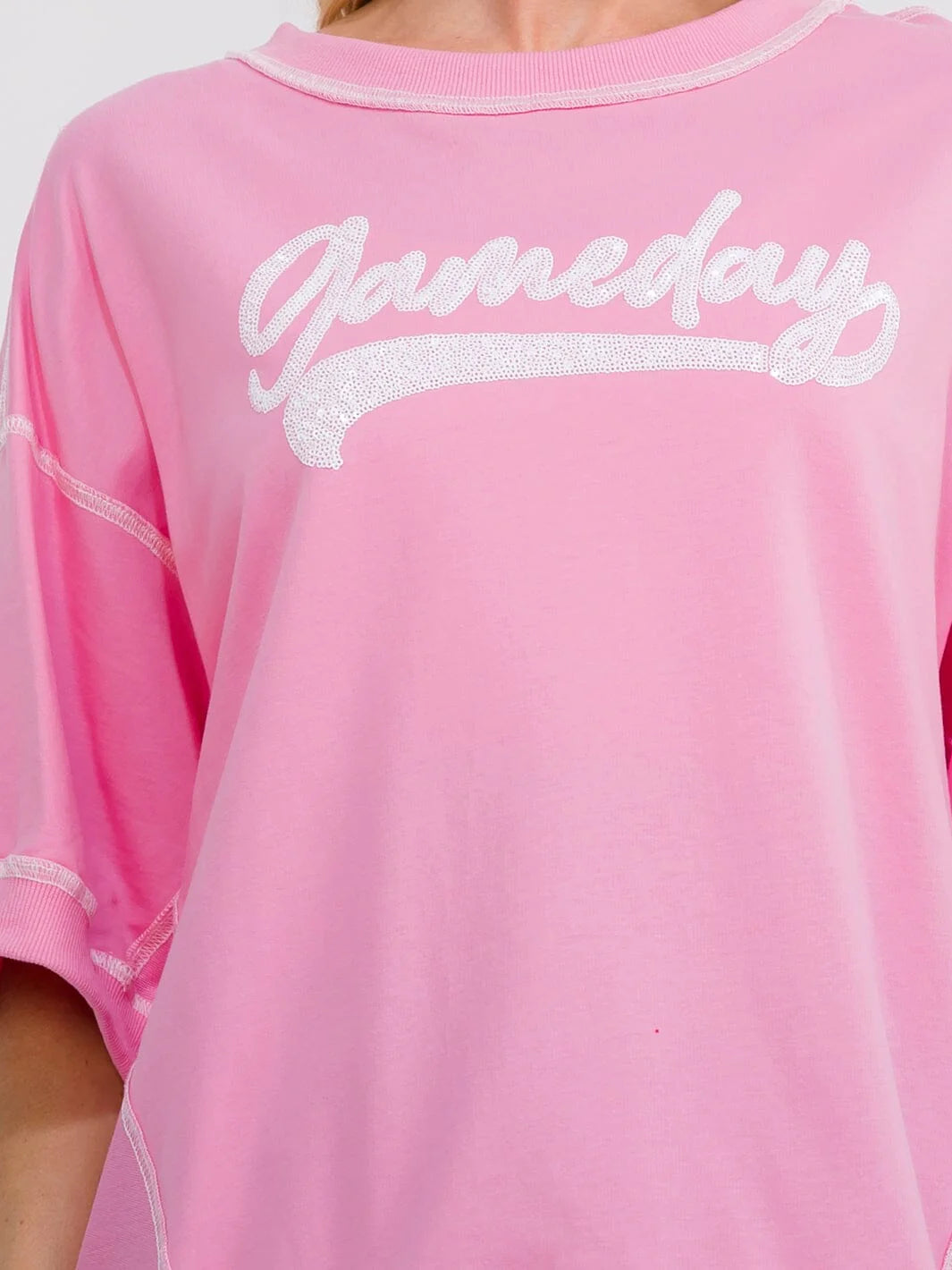 Fancy Gameday Sequin Top W423