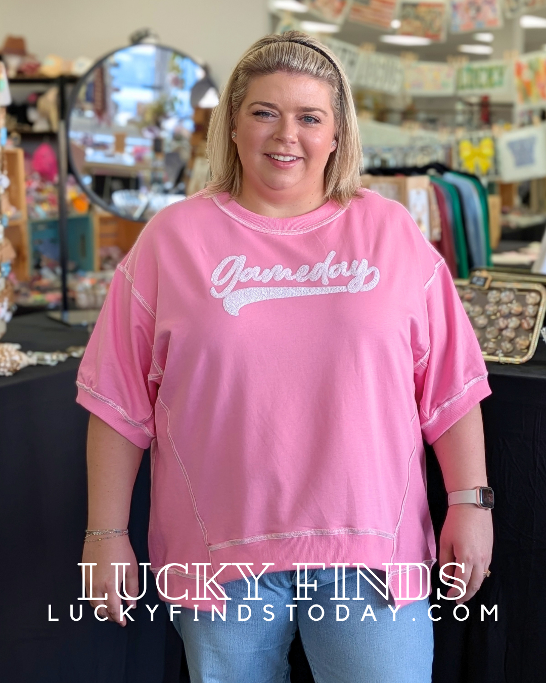 Fancy Gameday Sequin Top W423