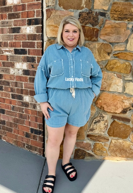 Tracy's Fav Curvy Denim Romper W426