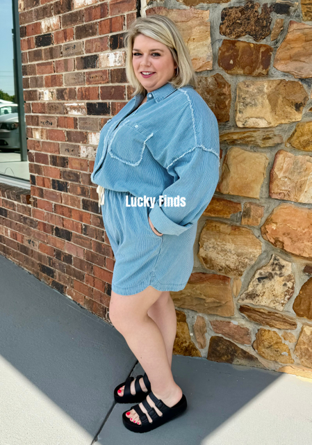 Tracy's Fav Curvy Denim Romper W426