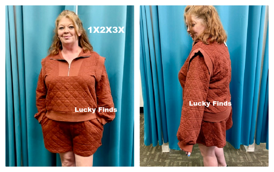 Cozy Curvy Quilted 2-Piece Set W435