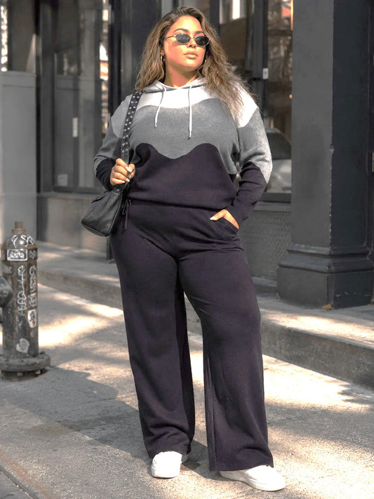 Color Block Pants Set W441