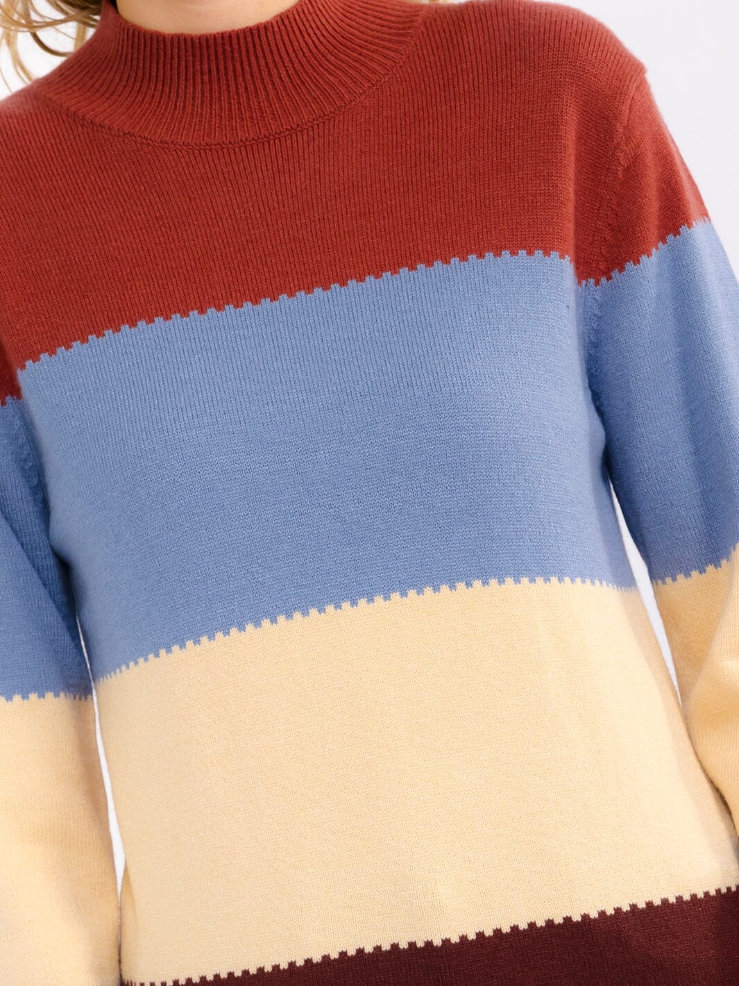 Sweet Colorblock Sweater W458