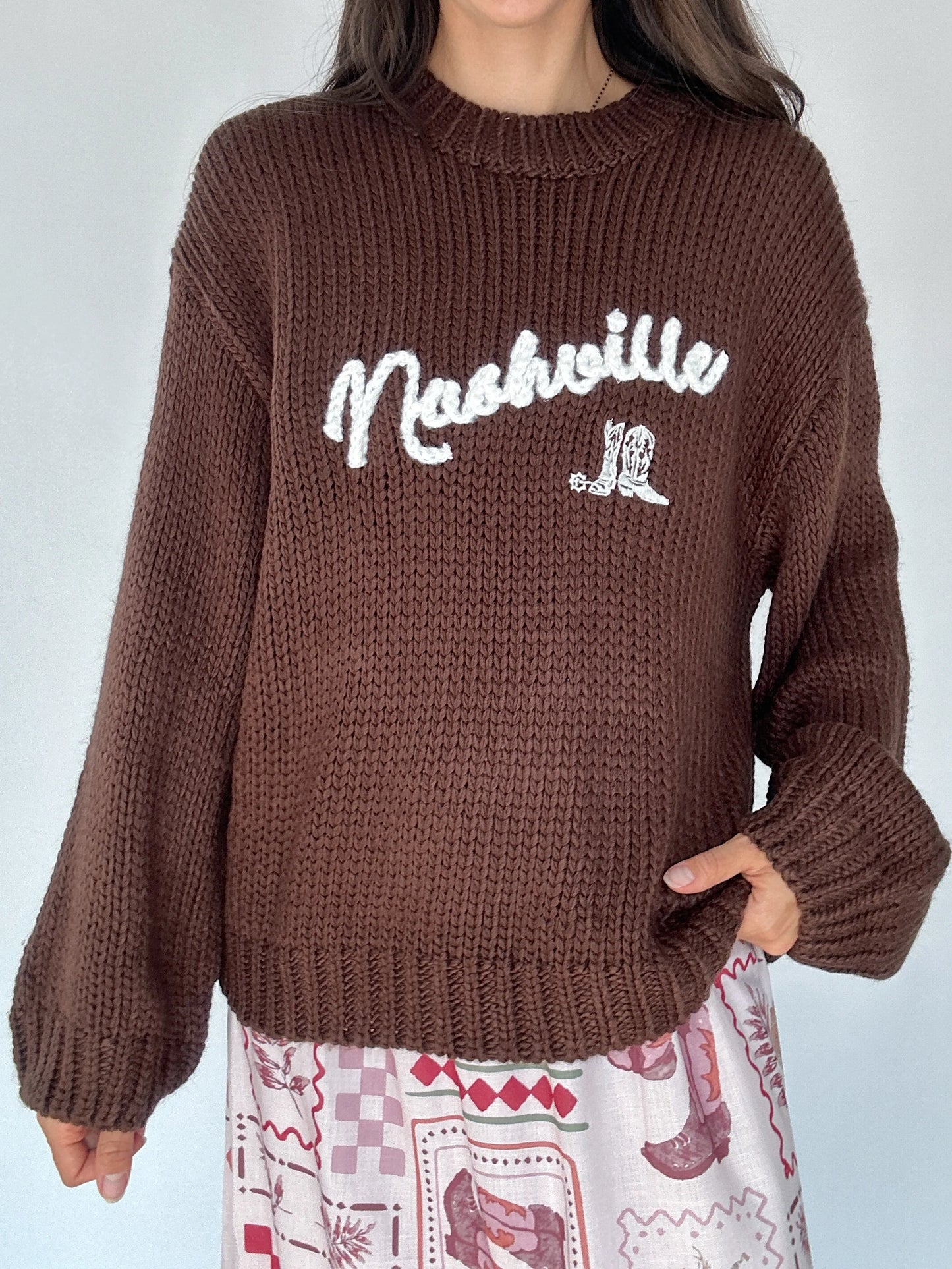Cozy Nashville Knit Sweater W461