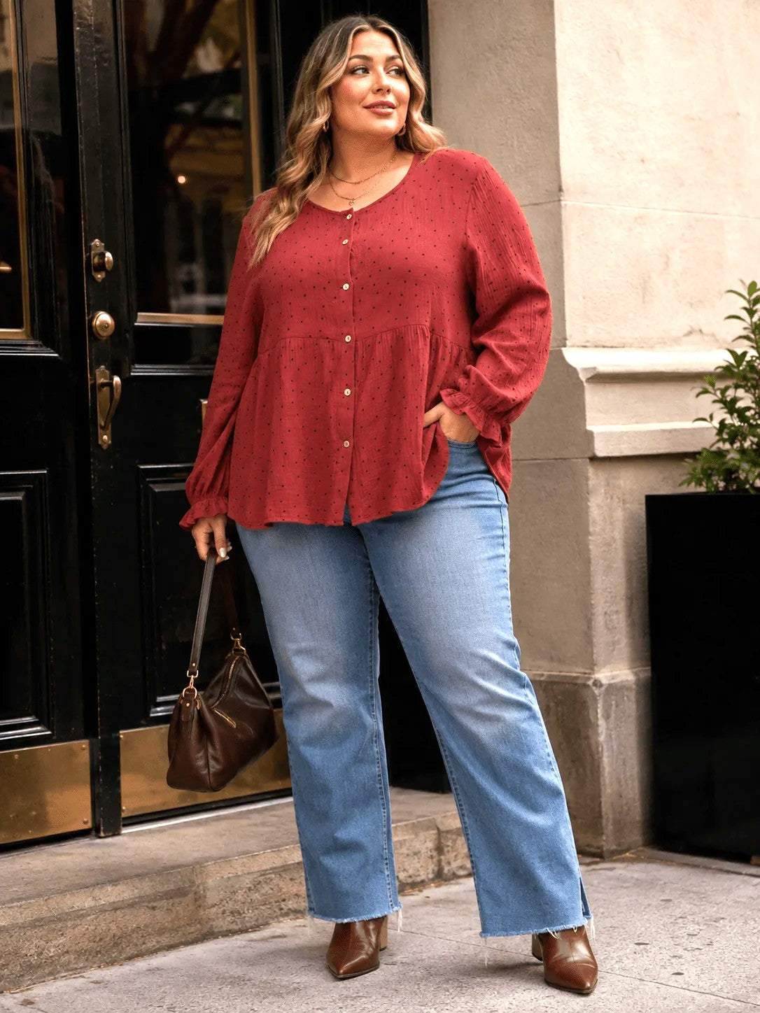 Vintage Washed Curvy Top W467
