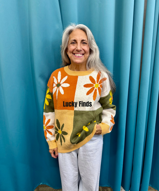 Loving Flower Colorblock Sweater W476