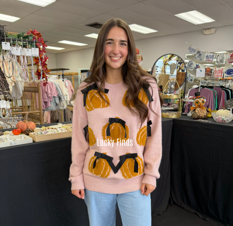 Pumpkins Bowl Sweater Top W482