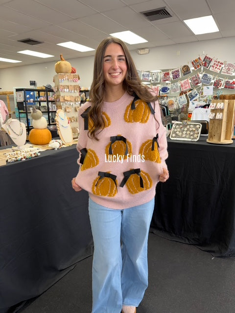Pumpkins Bowl Sweater Top W482