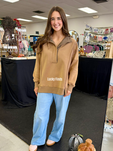Peach Love  Oversized Snap Button Top W487