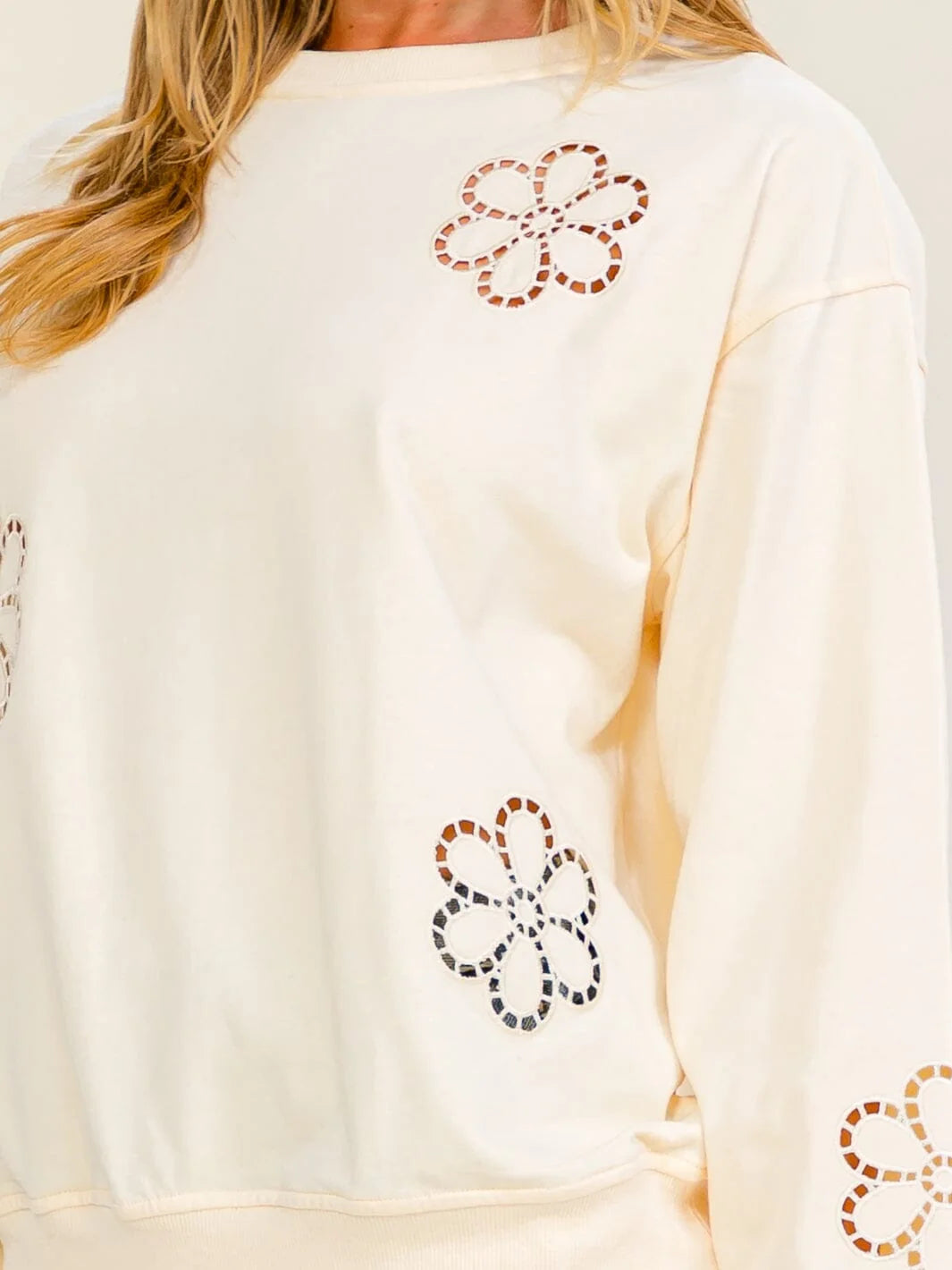 Fancy Flower Cutout Top W490