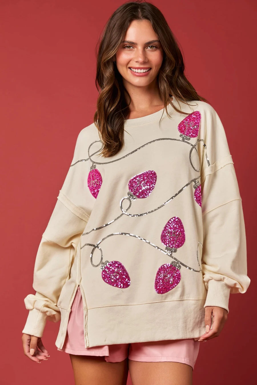 Holiday Sequin Sweatshirt W493
