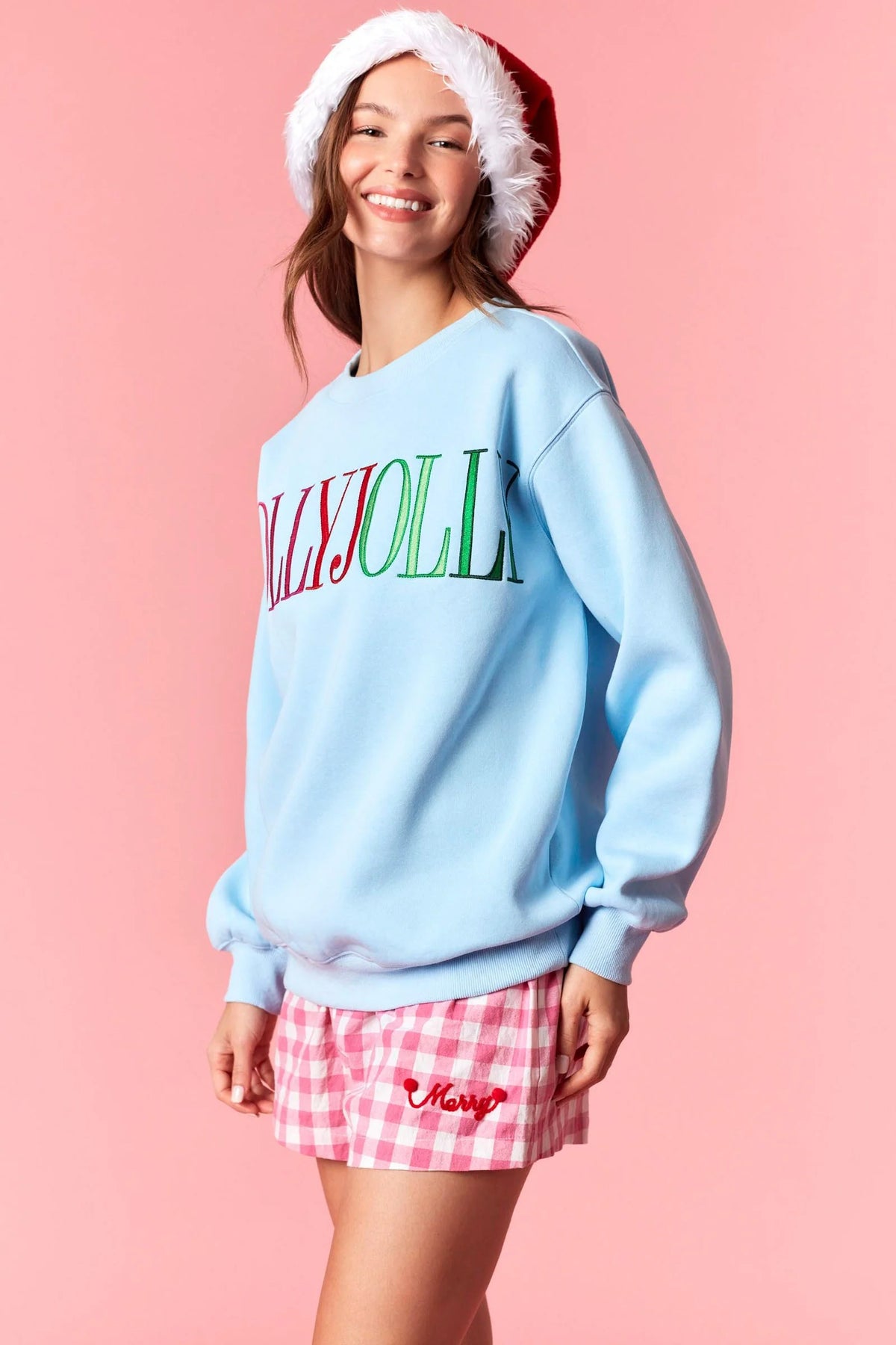 Holly Jolly Embroidered Top W494